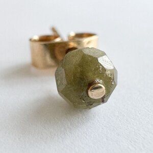 Green Turmaline Studs by Claudia Trejos